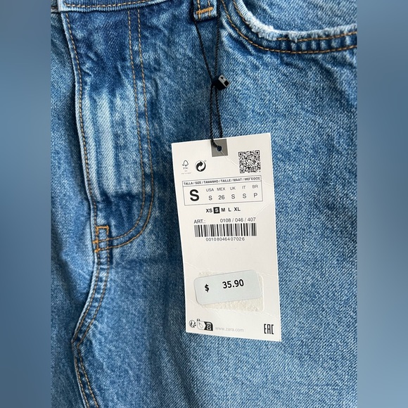 Zara Z 1975 Denim Mini Skirt, S - Picture 4 of 5